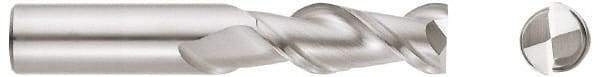 Niagara Cutter - 5/8", 3-3/4" LOC, 5/8" Shank Diam, 6" OAL, 2 Flute, Solid Carbide Square End Mill - Single End, TiCN Finish, Spiral Flute, 45° Helix, Centercutting, Right Hand Cut, Right Hand Flute, Series A245 - Exact Tool & Supply