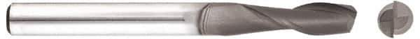 Niagara Cutter - 1/2", 1" LOC, 1/2" Shank Diam, 3" OAL, 2 Flute, Solid Carbide Square End Mill - Single End, Diamond Finish, Spiral Flute, 30° Helix, Centercutting, Right Hand Cut, Right Hand Flute, Series DIA230 - Exact Tool & Supply