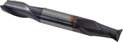 Niagara Cutter - 5/16", 1/2" LOC, 5/16" Shank Diam, 2-1/2" OAL, 2 Flute, Solid Carbide Square End Mill - Double End, TiAlN Finish, Spiral Flute, 30° Helix, Centercutting, Right Hand Cut, Right Hand Flute, Series CSD230 - Exact Tool & Supply