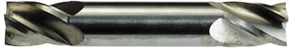 Niagara Cutter - 11/32", 9/16" LOC, 3/8" Shank Diam, 2-1/2" OAL, 4 Flute, Solid Carbide Square End Mill - Double End, Uncoated, Spiral Flute, 30° Helix, Centercutting, Right Hand Cut, Right Hand Flute, Series CSD430 - Exact Tool & Supply
