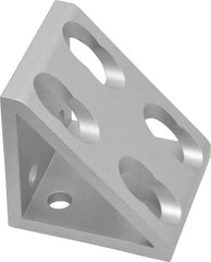 80/20 Inc. - 1-7/8" Wide, 2" High, Open Shelving 8 Hole Inside Corner Gusset - Aluminum, 2" Deep, Use with Series 10 & Bolt Kit 3393 - Exact Tool & Supply