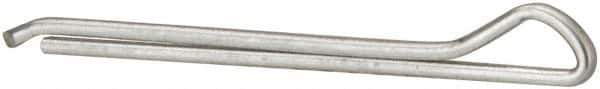 Made in USA - 3/32" Diam x 1-1/4" Long Hammerlock Cotter Pin - Grade 2, Zinc-Plated, Steel - Exact Tool & Supply