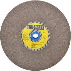 Tru-Maxx - 60 Grit Aluminum Oxide Bench & Pedestal Grinding Wheel - 8" Diam x 1" Hole x 1" Thick, 3600 Max RPM, O Hardness, Medium Grade , Vitrified Bond - Exact Tool & Supply