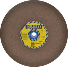 Tru-Maxx - 80 Grit Aluminum Oxide Bench & Pedestal Grinding Wheel - 8" Diam x 1" Hole x 1" Thick, 3600 Max RPM, O Hardness, Medium Grade , Vitrified Bond - Exact Tool & Supply