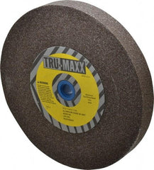 Tru-Maxx - 46 Grit Aluminum Oxide Bench & Pedestal Grinding Wheel - 10" Diam x 1-1/4" Hole x 1-1/4" Thick, 3250 Max RPM, P Hardness, Coarse Grade , Vitrified Bond - Exact Tool & Supply