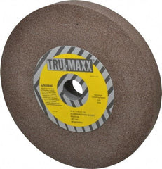 Tru-Maxx - 60 Grit Aluminum Oxide Bench & Pedestal Grinding Wheel - 10" Diam x 1-1/4" Hole x 1-1/4" Thick, 3250 Max RPM, P Hardness, Medium Grade , Vitrified Bond - Exact Tool & Supply