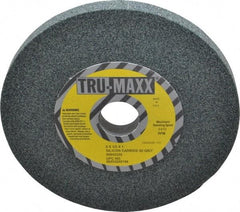 Tru-Maxx - 60 Grit Silicon Carbide Bench & Pedestal Grinding Wheel - 6" Diam x 1" Hole x 1/2" Thick, 5410 Max RPM, K Hardness, Medium Grade , Vitrified Bond - Exact Tool & Supply