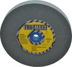 Tru-Maxx - 120 Grit Silicon Carbide Bench & Pedestal Grinding Wheel - 6" Diam x 1" Hole x 3/4" Thick, 5410 Max RPM, K Hardness, Fine Grade , Vitrified Bond - Exact Tool & Supply
