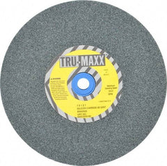 Tru-Maxx - 60 Grit Silicon Carbide Bench & Pedestal Grinding Wheel - 7" Diam x 1" Hole x 1" Thick, 3600 Max RPM, K Hardness, Medium Grade , Vitrified Bond - Exact Tool & Supply