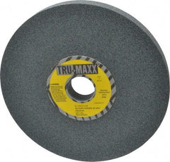 Tru-Maxx - 80 Grit Silicon Carbide Bench & Pedestal Grinding Wheel - 8" Diam x 1-1/4" Hole x 3/4" Thick, 3600 Max RPM, K Hardness, Medium Grade , Vitrified Bond - Exact Tool & Supply