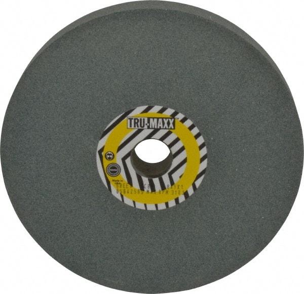 Tru-Maxx - 80 Grit Silicon Carbide Bench & Pedestal Grinding Wheel - 8" Diam x 1" Hole x 1" Thick, 3600 Max RPM, K Hardness, Medium Grade , Vitrified Bond - Exact Tool & Supply