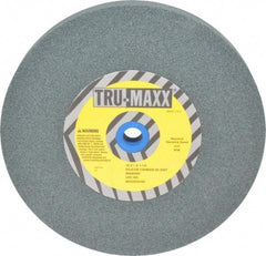 Tru-Maxx - 80 Grit Silicon Carbide Bench & Pedestal Grinding Wheel - 10" Diam x 1-1/4" Hole x 1" Thick, 3250 Max RPM, K Hardness, Medium Grade , Vitrified Bond - Exact Tool & Supply