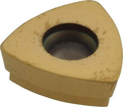 Seco - 218.19160 MD11 Grade F25M Carbide Milling Insert - TiAlN/TiN Finish, 0.187" Thick, 0.44" Inscribed Circle, 0.047" Corner Radius - Exact Tool & Supply
