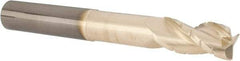Accupro - 3/4" Diam, 1-5/8" LOC, 3 Flute Solid Carbide Roughing & Finishing Square End Mill - ZrN Finish, 6" OAL, 3/4" Shank Diam, Straight Shank, 37° Helix, Centercutting - Exact Tool & Supply