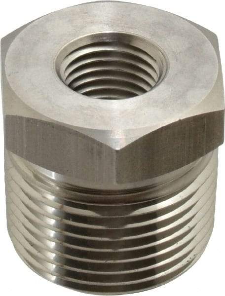 Ham-Let - 3/4 x 1/4" Grade 316 Stainless Steel Pipe Hex Bushing - MNPT x FNPT End Connections, 6,200 psi - Exact Tool & Supply