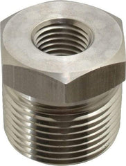 Ham-Let - 3/4 x 1/4" Grade 316 Stainless Steel Pipe Hex Bushing - MNPT x FNPT End Connections, 6,200 psi - Exact Tool & Supply