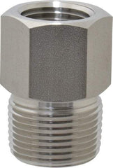 Ham-Let - 3/4 x 1/2" Grade 316 Stainless Steel Pipe Hex Bushing - MNPT x FNPT End Connections, 4,600 psi - Exact Tool & Supply