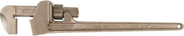 Ampco - 48" Aluminum Bronze Alloy Nonsparking Pipe Wrench - 7-9/16" Pipe Capacity - Exact Tool & Supply