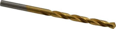 Hertel - #6 118° High Speed Steel Jobber Drill - TiN Finish, Right Hand Cut, Spiral Flute, Straight Shank, 3-3/4" OAL, Standard Point - Exact Tool & Supply