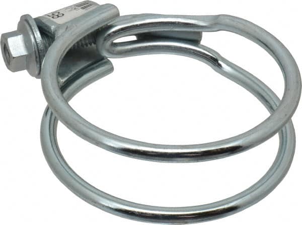 Made in USA - 1-1/8" Wide, Steel Wire Clamp for Tube & Hose - Exact Tool & Supply