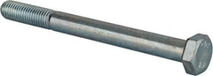 Value Collection - M12x1.75mm Metric Coarse, 130mm Length Under Head Hex Head Cap Screw - Partially Threaded, Grade 8.8 Steel, Zinc-Plated Finish, 19mm Hex - Exact Tool & Supply