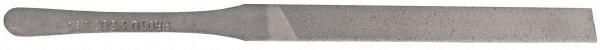 Proto - 5-1/4" Long, Smooth Cut, Flat American-Pattern File - Double Cut, 1/4" Overall Thickness, Tang - Exact Tool & Supply