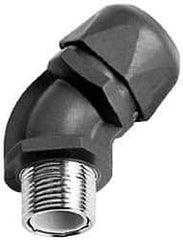Murrplastik - 3/8" Trade, Nylon Compression Angled Liquidtight Conduit Connector - Noninsulated - Exact Tool & Supply