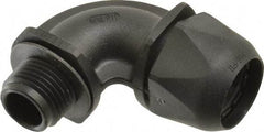 Murrplastik - 3/8" Trade, Nylon Compression Angled Liquidtight Conduit Connector - Noninsulated - Exact Tool & Supply