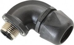 Murrplastik - 1/2" Trade, Nylon Compression Angled Liquidtight Conduit Connector - Noninsulated - Exact Tool & Supply
