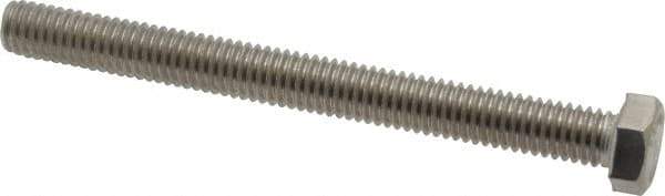 Value Collection - 3/8-16 UNC, 4" Length Under Head Hex Head Cap Screw - Fully Threaded, Grade 316 Stainless Steel, Uncoated, 9/16" Hex - Exact Tool & Supply