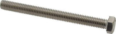 Value Collection - 3/8-16 UNC, 4" Length Under Head Hex Head Cap Screw - Fully Threaded, Grade 316 Stainless Steel, Uncoated, 9/16" Hex - Exact Tool & Supply