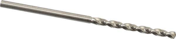 Guhring - #43 130° High Speed Steel Jobber Drill - Bright Finish, Right Hand Cut, Parabolic Flute, Straight Shank, 2-3/32" OAL, Standard Point - Exact Tool & Supply