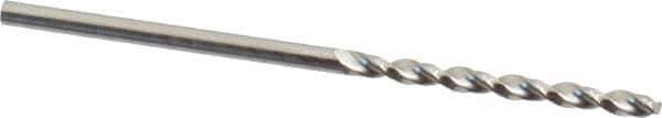 Guhring - #48 130° High Speed Steel Jobber Drill - Bright Finish, Right Hand Cut, Parabolic Flute, Straight Shank, 1-15/16" OAL, Standard Point - Exact Tool & Supply