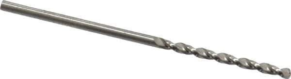 Guhring - 1/16" 130° High Speed Steel Jobber Drill - Bright Finish, Right Hand Cut, Parabolic Flute, Straight Shank, 1-11/16" OAL, Standard Point - Exact Tool & Supply