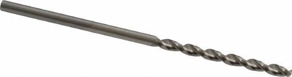 Guhring - 1.67mm 130° High Speed Steel Jobber Drill - Bright Finish, Right Hand Cut, Parabolic Flute, Straight Shank, 1-11/16" OAL, Standard Point - Exact Tool & Supply