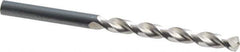 Guhring - 6.3mm 130° High Speed Steel Jobber Drill - Bright Finish, Right Hand Cut, Parabolic Flute, Straight Shank, 3-31/32" OAL, Standard Point - Exact Tool & Supply