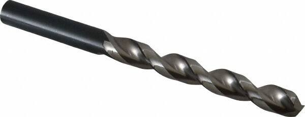 Guhring - 11mm 130° High Speed Steel Jobber Drill - Bright Finish, Right Hand Cut, Parabolic Flute, Straight Shank, 5-19/32" OAL, Standard Point - Exact Tool & Supply