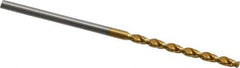 Guhring - #52 130° High Speed Steel Jobber Drill - TiN Finish, Right Hand Cut, Parabolic Flute, Straight Shank, 1-11/16" OAL, Standard Point - Exact Tool & Supply