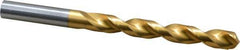 Guhring - 15/32" 130° Cobalt Jobber Drill - TiN Finish, Right Hand Cut, Parabolic Flute, Straight Shank, 5-15/16" OAL, Standard Point - Exact Tool & Supply