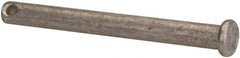 Made in USA - 1/4" Pin Diam, 2-1/2" OAL, Standard Clevis Pin - 3/32" Hole, 2-13/32" Usable Length, Uncoated Stainless Steel - Exact Tool & Supply