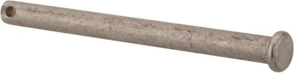 Made in USA - 1/4" Pin Diam, 3" OAL, Standard Clevis Pin - 3/32" Hole, 2-29/32" Usable Length, Uncoated Stainless Steel - Exact Tool & Supply