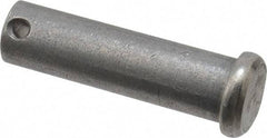 Made in USA - 5/8" Pin Diam, 2-1/4" OAL, Standard Clevis Pin - 5/32" Hole, 2-3/32" Usable Length, Uncoated Stainless Steel - Exact Tool & Supply