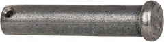 Made in USA - 5/8" Pin Diam, 3" OAL, Standard Clevis Pin - 5/32" Hole, 2-27/32" Usable Length, Uncoated Stainless Steel - Exact Tool & Supply