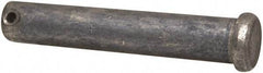Made in USA - 5/8" Pin Diam, 3-1/2" OAL, Standard Clevis Pin - 5/32" Hole, 3-11/32" Usable Length, Uncoated Stainless Steel - Exact Tool & Supply
