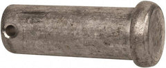 Made in USA - 3/4" Pin Diam, 2" OAL, Standard Clevis Pin - 5/32" Hole, 1-27/32" Usable Length, Uncoated Stainless Steel - Exact Tool & Supply