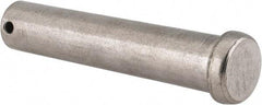 Made in USA - 3/4" Pin Diam, 3-3/4" OAL, Standard Clevis Pin - 5/32" Hole, 3-19/32" Usable Length, Uncoated Stainless Steel - Exact Tool & Supply