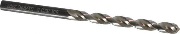 Guhring - Letter B 130° Cobalt Jobber Drill - Bright Finish, Right Hand Cut, Parabolic Flute, Straight Shank, 3-31/32" OAL, Standard Point - Exact Tool & Supply