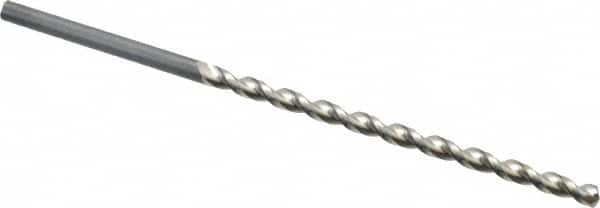 Taper Length Drill Bit: 0.1470″ Dia, 130 ° Bright/Uncoated, RH Cut, Parabolic Flute, Straight Shank, Series 336