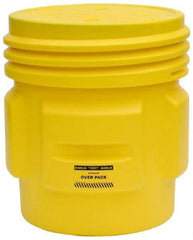 Eagle - 65 Gallon Closure Capacity, Screw On Closure, Yellow Overpack - 30 Gallon Container, Polyethylene, 660 Lb. Capacity, UN 1H2/X300/S Listing - Exact Tool & Supply