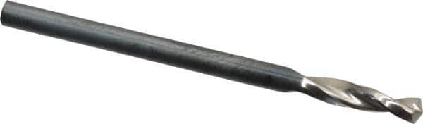 Guhring - #37 130° Parabolic Flute High Speed Steel Screw Machine Drill Bit - Bright Finish, Right Hand Cut, 9/16" Flute Length, 1-11/16" OAL, Standard Point, Straight Shank - Exact Tool & Supply